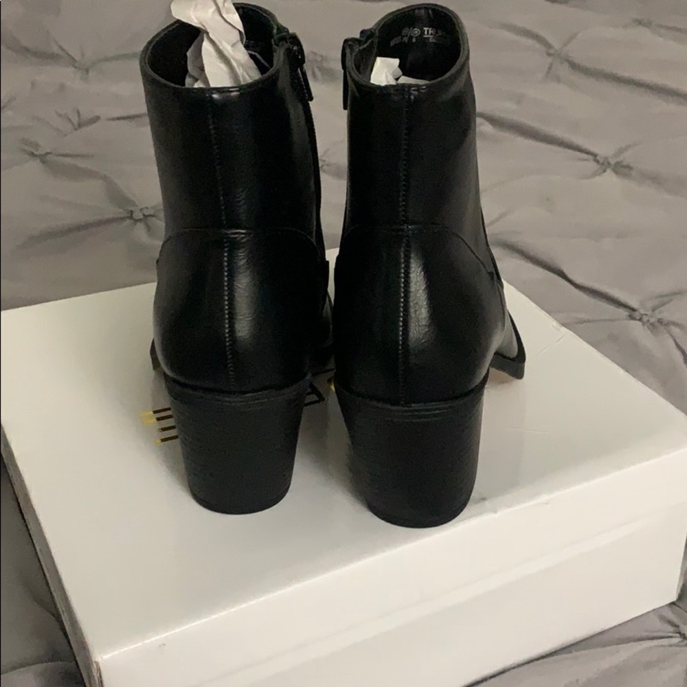 ONE LEFT! SIZE 8 Black Metal Toe Western Boot - Picture 5 of 6